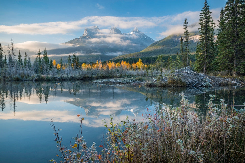 Lake with Mountains in Background Fine Art Print by Panoramic Images