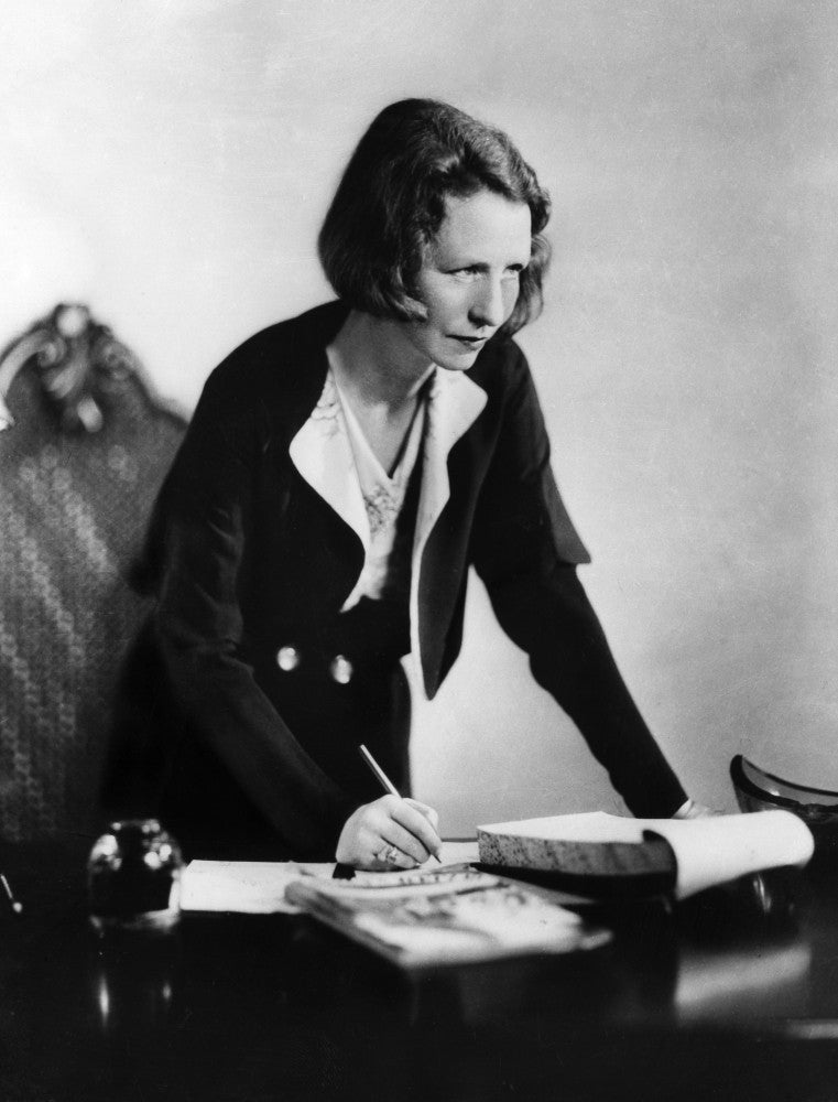 Edna St. Vincent Millay Fine Art Print - American Poet at Desk, 1933