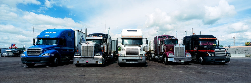 Eighteen Wheeler Vehicles on the Road Fine Art Print