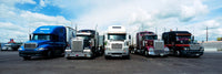 Eighteen Wheeler Vehicles on the Road Fine Art Print