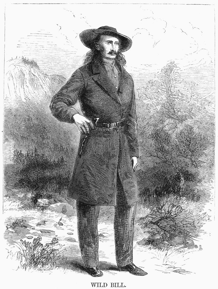 Wild Bill Hickok Wood Engraving Poster Print by Granger Collection