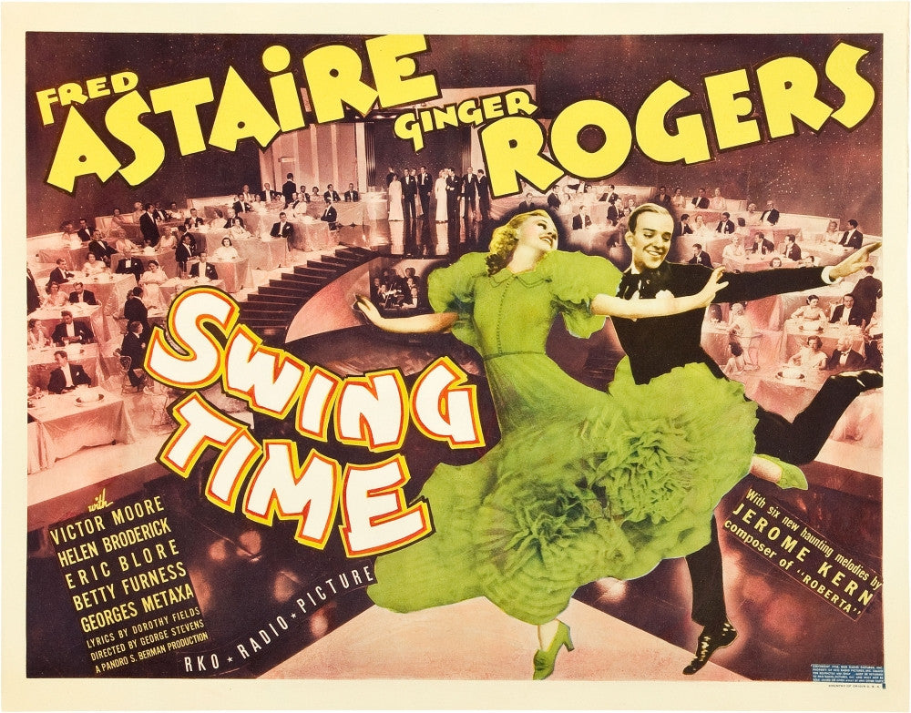 Swing Time Movie Poster Masterprint Featuring Ginger Rogers and Fred Astaire (1936)