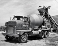 Cement Being Poured into a Cement Truck Poster Print