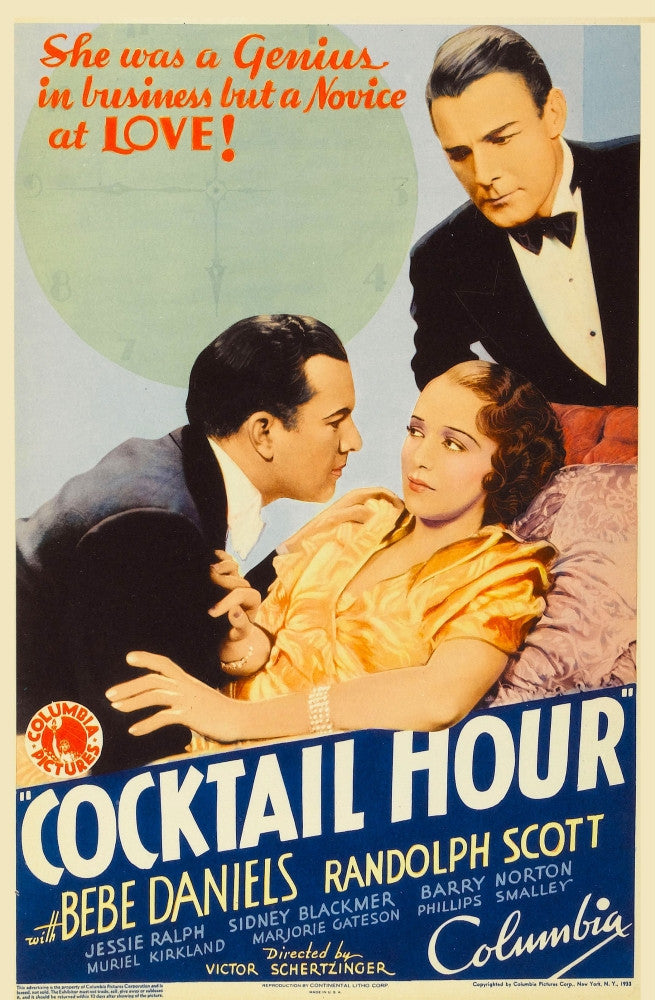 Cocktail Hour Movie Poster Print Featuring Bebe Daniels and Randolph Scott (1933)