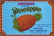 Vintage Pineapple Label Art Print featuring Bald Eagle and Bears