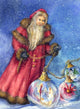 Old Santa with Gifts Fine Art Print by Harriet Nordby (18x24)