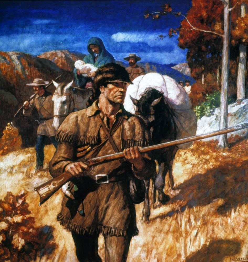 Daniel Boone American Pioneer Art Print by N.C. Wyeth