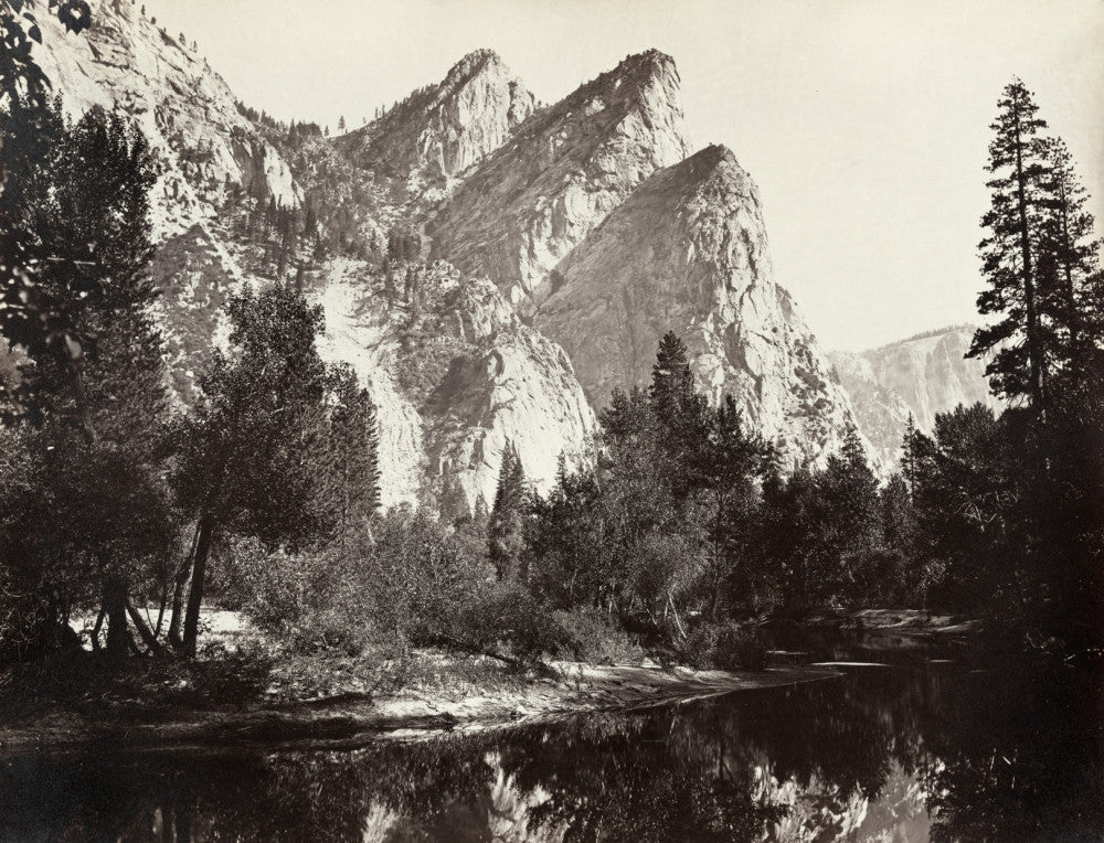 Yosemite: Three Brothers Fine Art Print by Carleton E. Watkins