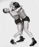 Dynamic Wrestling Art Print Featuring Two Young Men