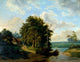 Wooded Landscape with Peasants Fine Art Print by C. Brenner