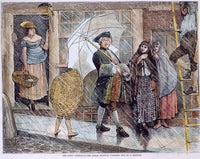 The First Umbrella Fine Art Print by Jonas Hanway - Wood Engraving (1871)