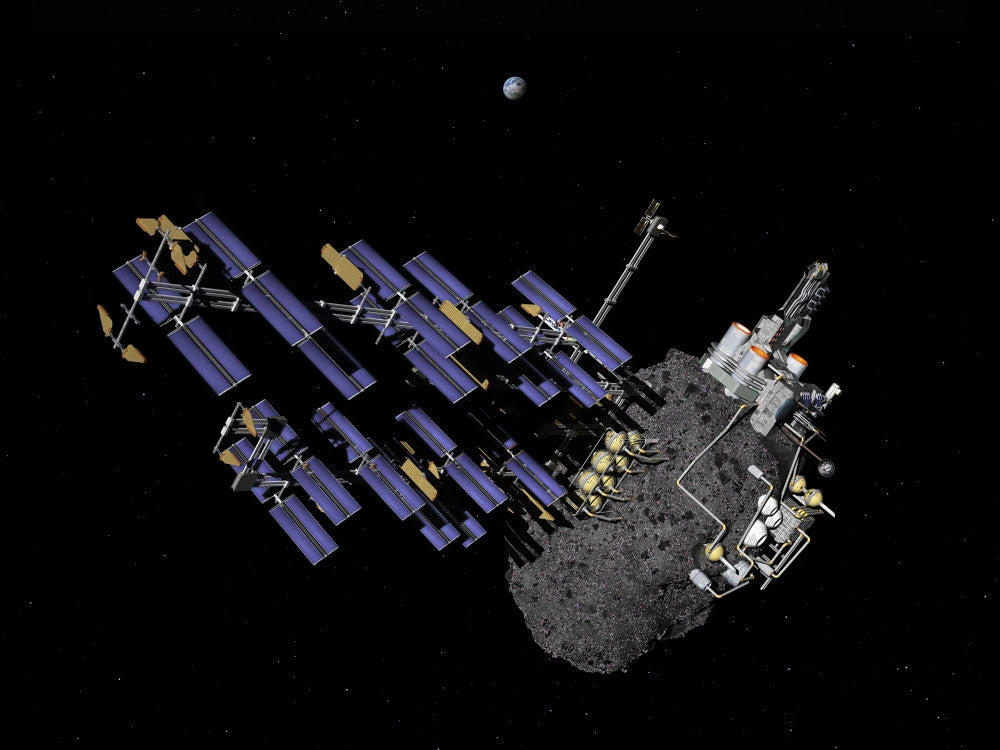 Asteroid Mining Outpost Fine Art Print - Available in Multiple Sizes