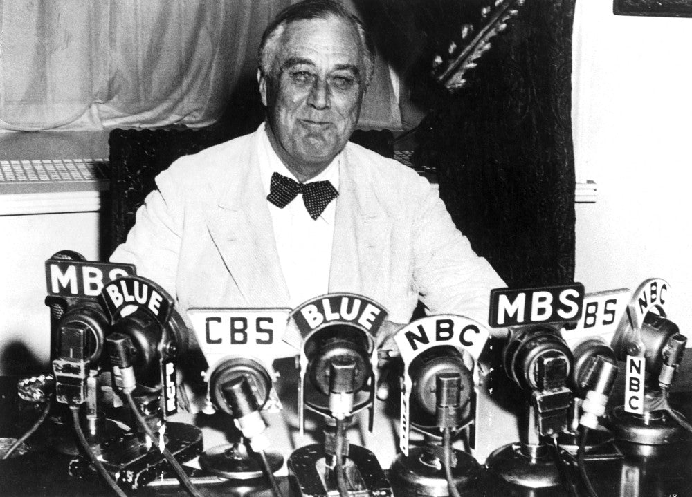 Franklin D. Roosevelt Fireside Chats Poster Print by Granger Collection