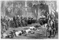 Queen Victoria Receiving the Siamese Ambassadors - Fine Art Print