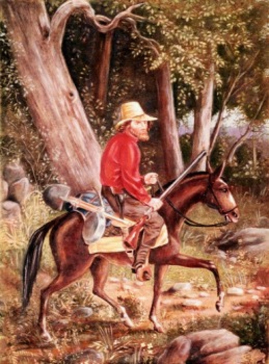 California Gold Miner Going to the Fields 1849 Fine Art Print