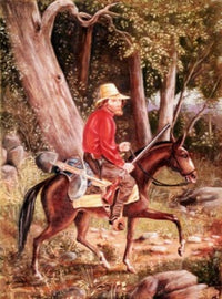 California Gold Miner Going to the Fields 1849 Fine Art Print