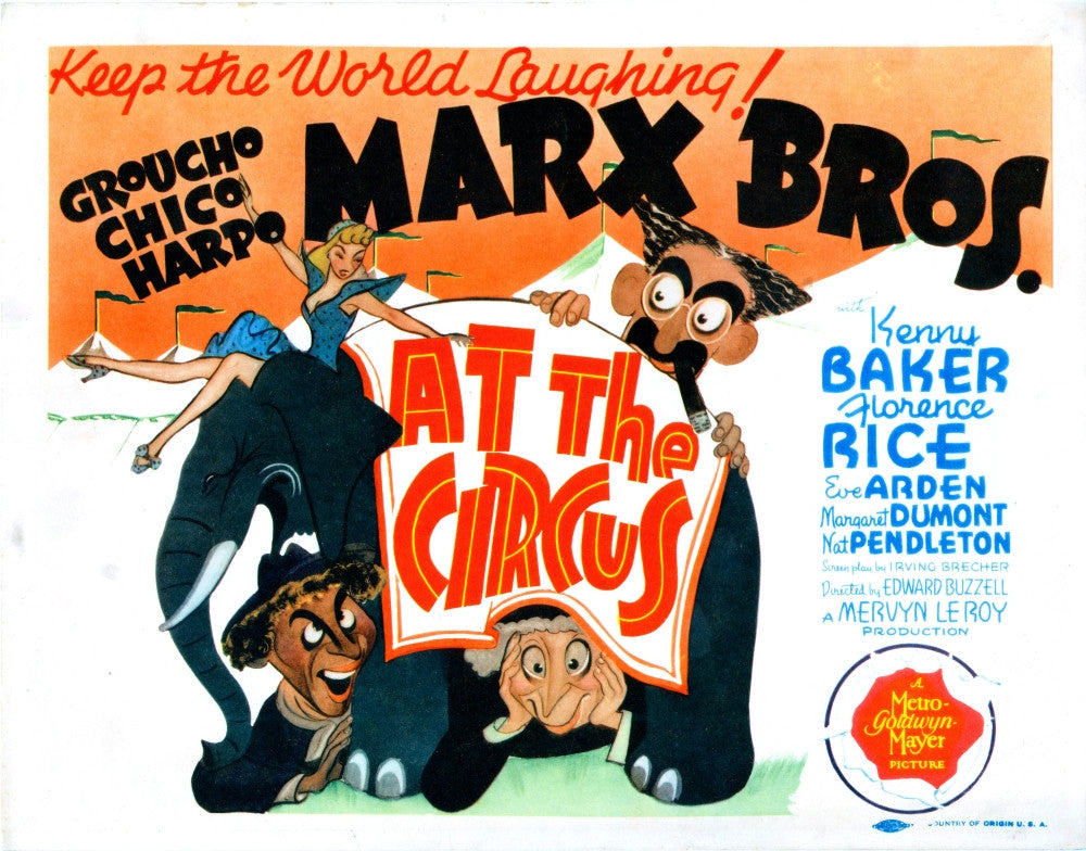 At The Circus U Fine Art Print Featuring Marx Brothers
