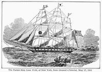 Clipper Ship 'Isaac Webb' Fine Art Print - Wood Engraving, 1851