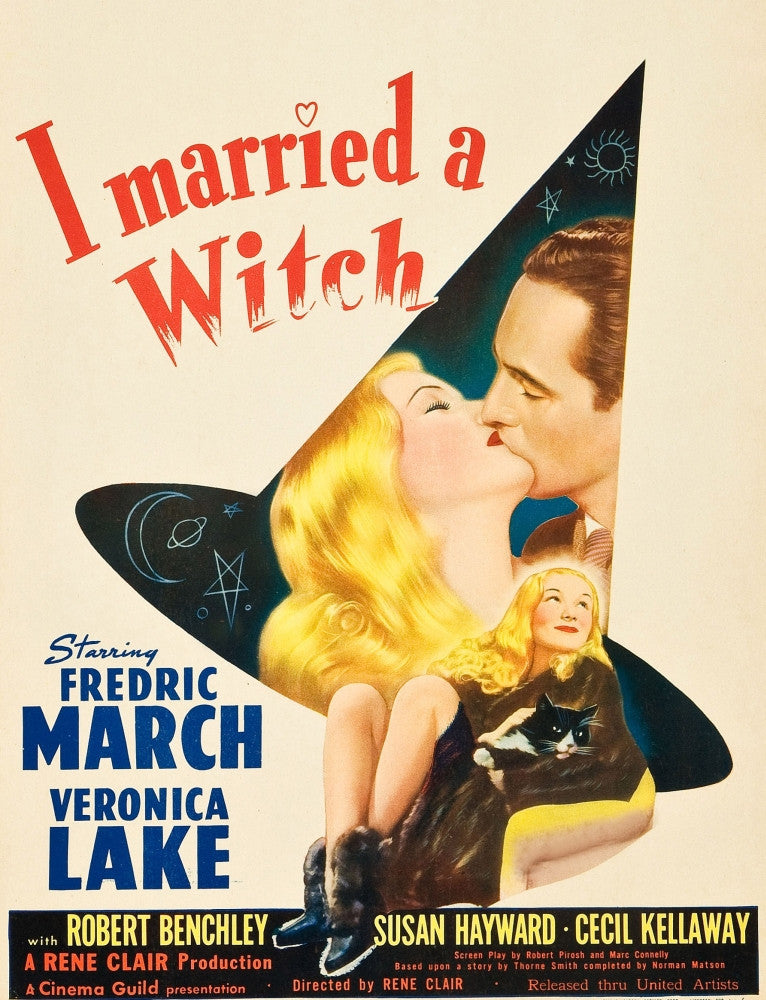 I Married A Witch Movie Poster Print - 1942 Window Card