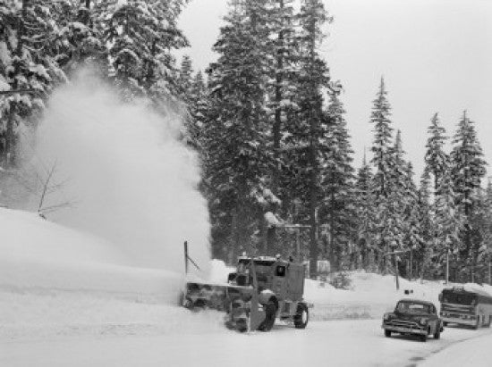 Snow Plow Working on Road Fine Art Print - Multiple Sizes