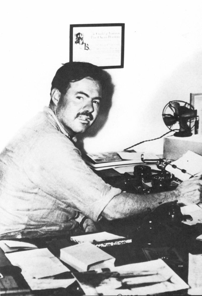 Ernest Hemingway Typewriter Poster Print - 1929 Key West Scene