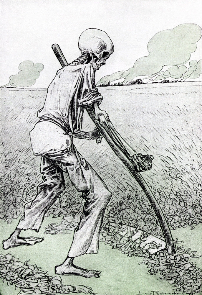 The Harvest Is Ripe - Anti-WWI Cartoon by Louis Raemaekers