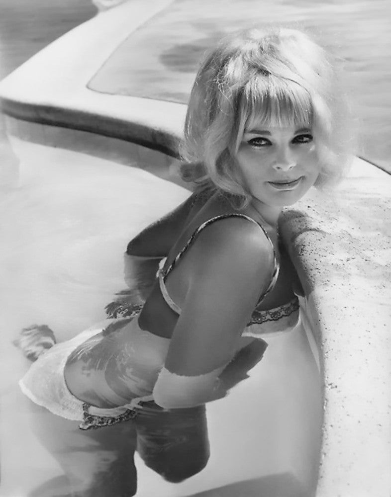 Elke Sommer - In the Pool by the Edge Photo Print