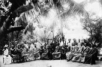 Africa: Chief and His Court Fine Art Print (C1900) by Granger Collection