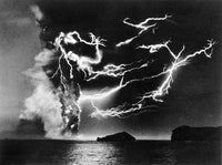Volcanic Lightning Above Surtsey Volcano Art Print by Sigurgeir Jonasson