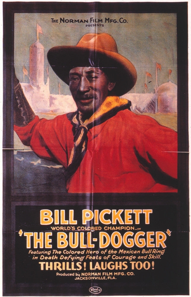 Bill Pickett American Cowboy Poster Print - The Bull-Dogger (1923)