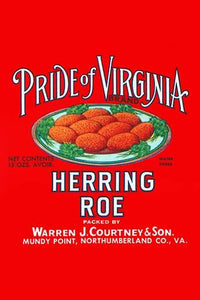 Pride of Virginia Herring Roe Can Label Fine Art Print