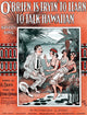 Hawaiian-Themed Sheet Music Cover Print by Dunk
