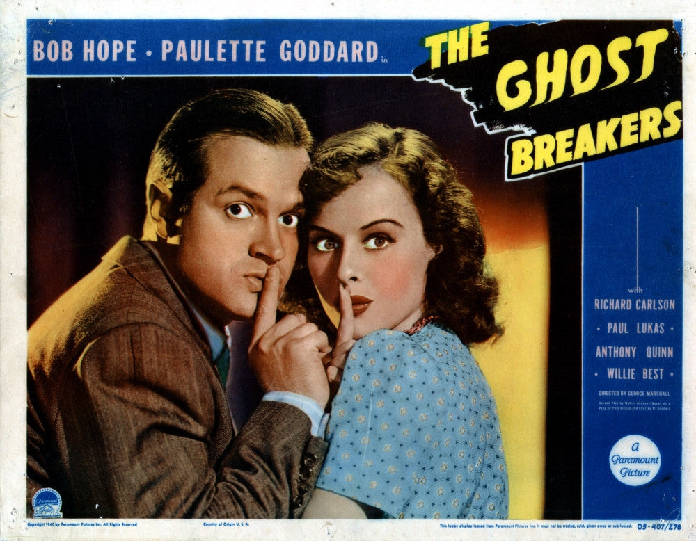 The Ghost Breakers Movie Poster Print Featuring Bob Hope & Paulette Goddard (1940)