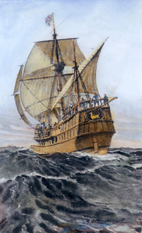 Francis Drake's Ship The Golden Hind Fine Art Print by William McDowell
