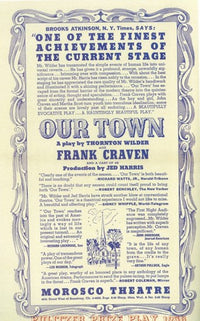 Our Town Broadway Movie Poster - 11x17 - Item # MOV407377