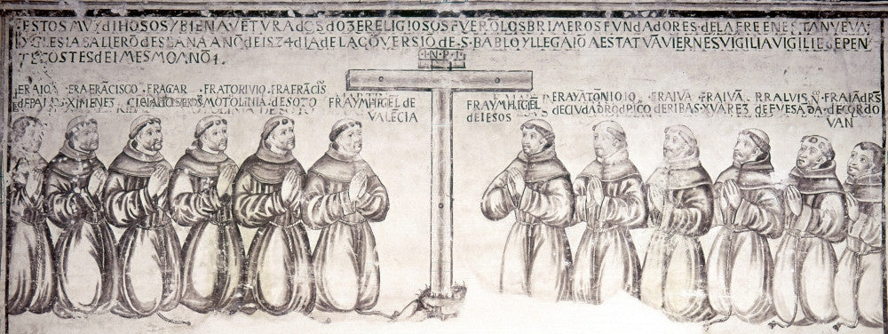 Mexico: Twelve Franciscans Fine Art Print - Historical Mural