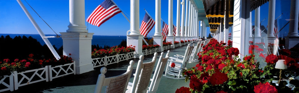 Porch of the Grand Hotel Fine Art Print by Panoramic Images