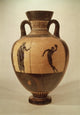 Attic Black-Figure Amphora Fine Art Print Featuring Achilles and Penthisilia