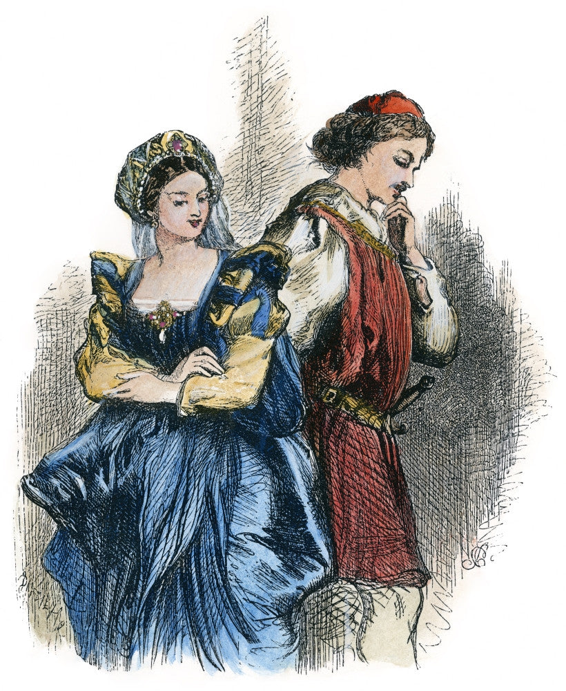 Much Ado About Nothing Engraving - Beatrice and Benedick Scene