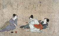 Three Drunken Women Fine Art Print by Torii Kuyonobu (C.1787)