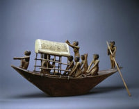 Model of a Funeral Boat Fine Art Print - Egyptian Art from Musee du Louvre, Paris
