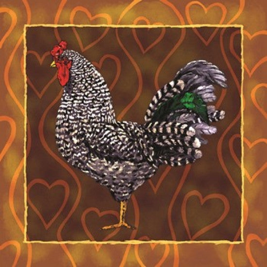 Rooster 3 Fine Art Print by Jeff Maraska (12x12)