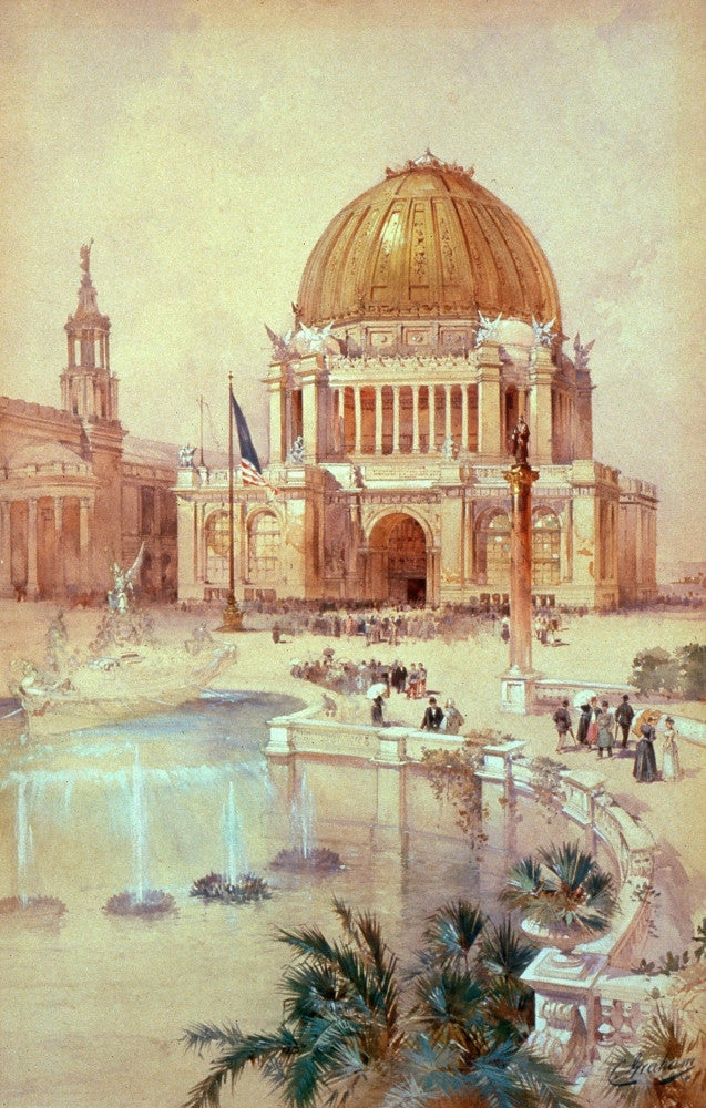 Columbian Exposition Administration Building Watercolor Print by Charles Graham