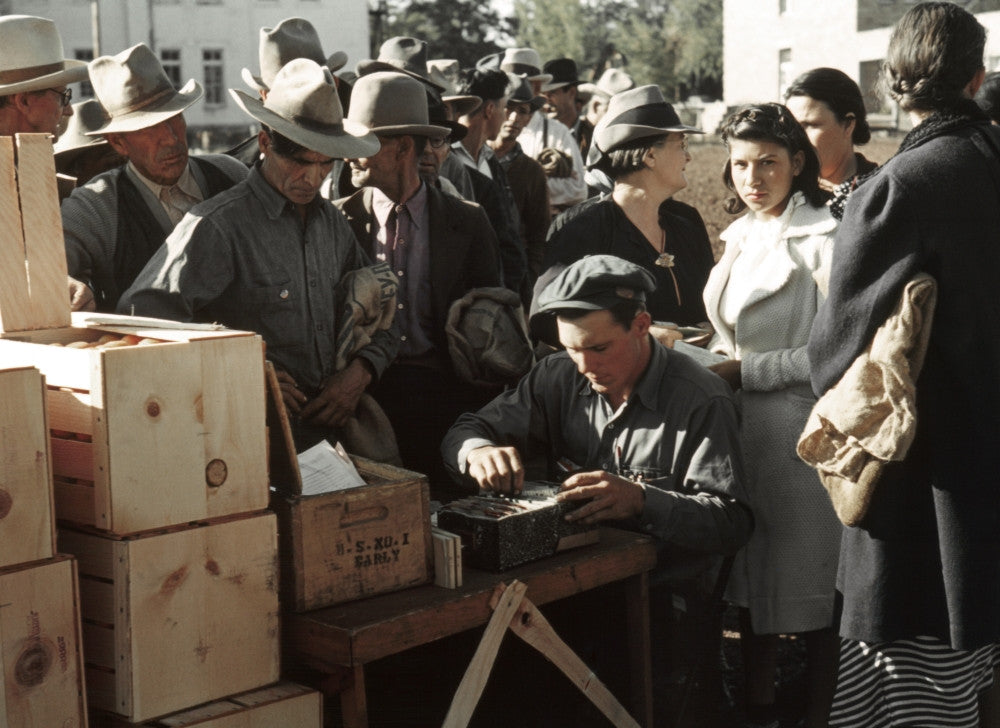 Arizona: Charity 1940 - Surplus Commodities Distribution Photograph by Russell Lee