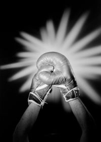 Victory Celebration with Boxing Gloves Fine Art Print