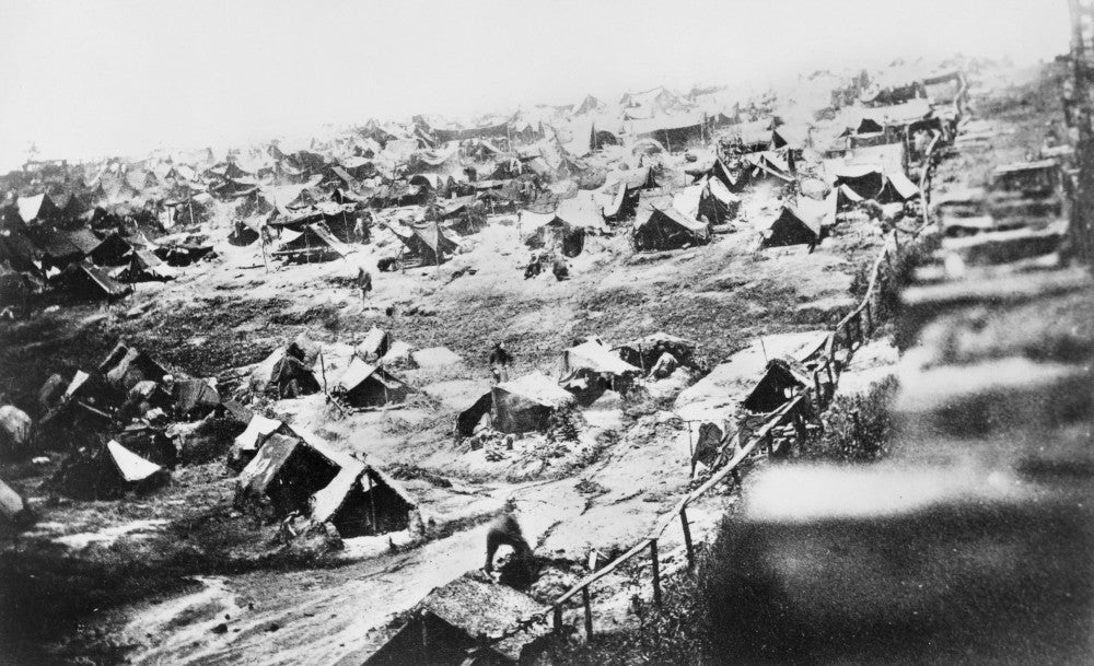 Civil War: Prison, 1864 - Stockade at Andersonville Fine Art Print