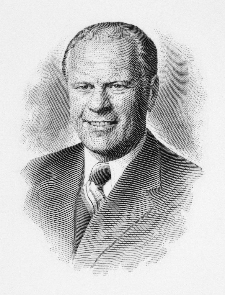 Gerald Ford Fine Art Steel Engraving Print (1976) by Granger Collection