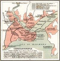 Map of 15th Century Constantinople Fine Art Print by Ken Welsh