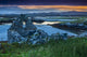 Ruins of a Stone Building at Sunset on Mweenish Island Fine Art Print by Trish Punch