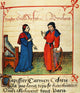 Musicians Dufay & Binchois - 15th Century Illumination Print
